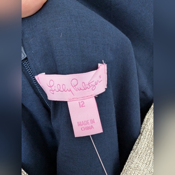 NWT Navy&Gold Lilly Pulitzer Dress - Picture 5 of 10